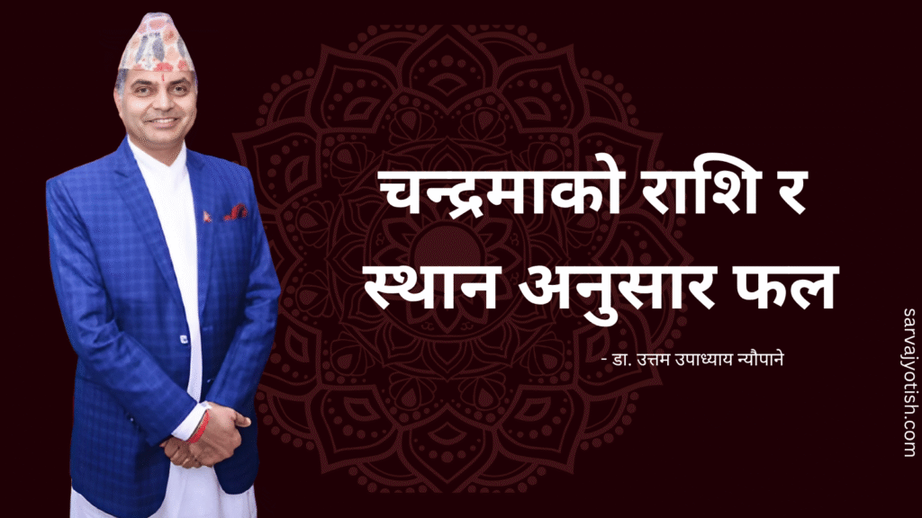 चन्द्रमाको राशि र स्थान अनुसार फल